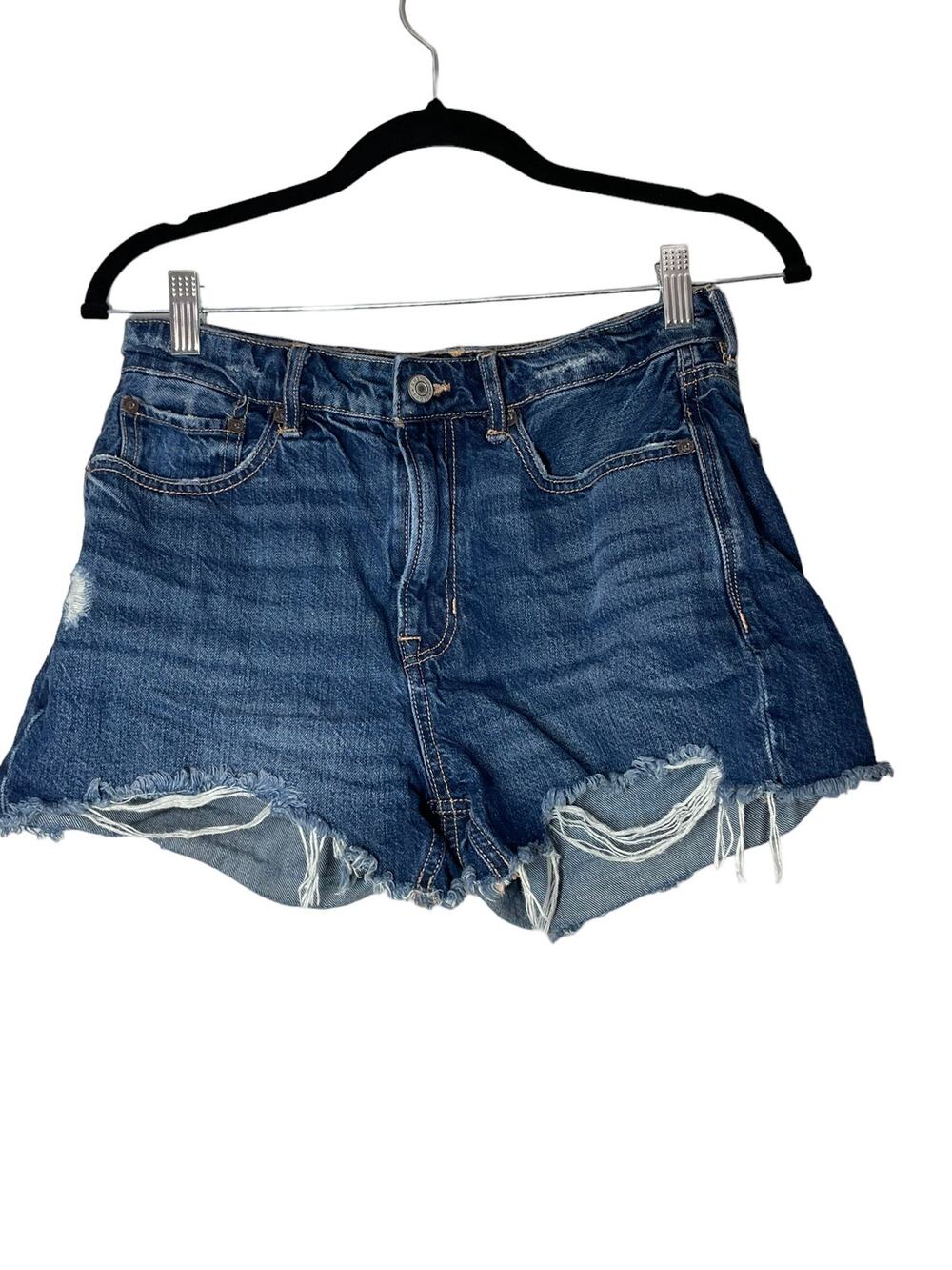 American Eagle TomGirl Cut off Jean Shorts Shortie Fray Size 6 Jorts
